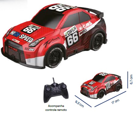 CARRINHO ZIPPY COM CONTROLE 1:24 POWER RC...