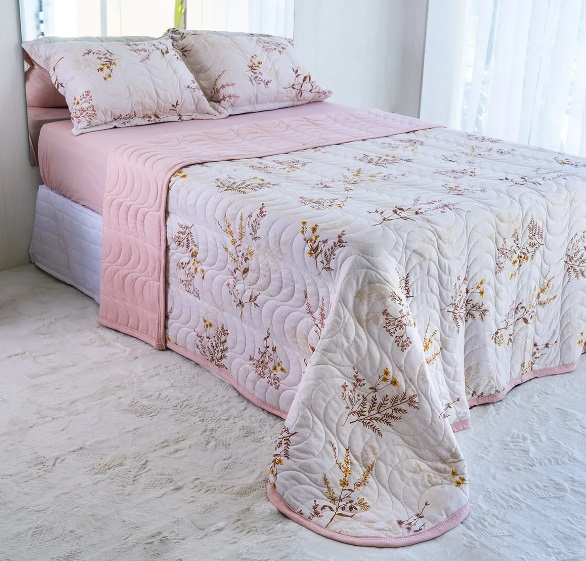 COBRE LEITO BELLA MALHA QUEEN GABY C/ROSE...