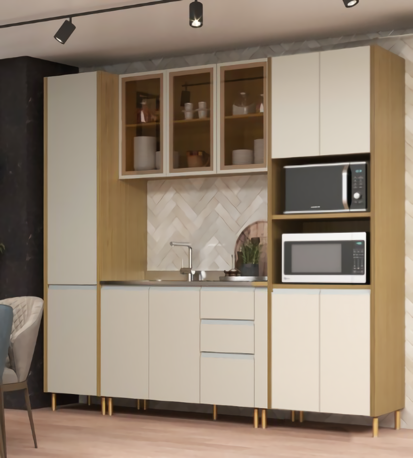 COZINHA MODULADA MOVEIS SUL GIORGIA 4 PEÇ...