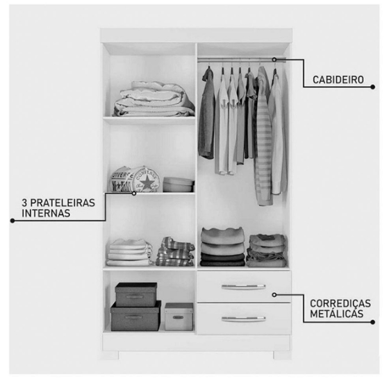 ROUPEIRO NOTAVEL NT5005 4P FREIJO/OFF WHITE