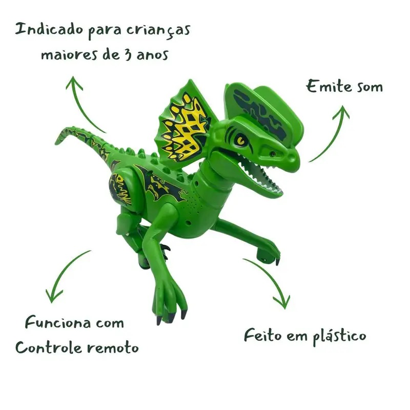 DINOSSAURO ZIPPY TREX COM CONTROLE REMOTO...