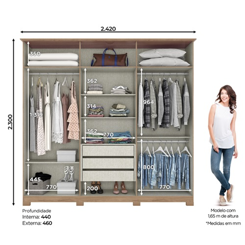 ROUP HENN VIGO 2,42M C/ESP JEQUITIBA*