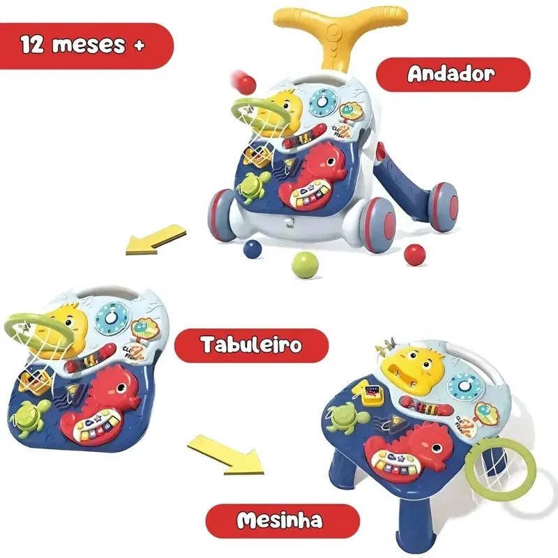 ANDADOR ZIPPY FUNDO DO MAR AMAR/AZUL