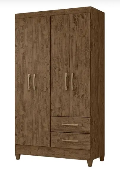 ROUPEIRO MOVAL CHILE 1,03M 4 PORTAS 2 GAV...