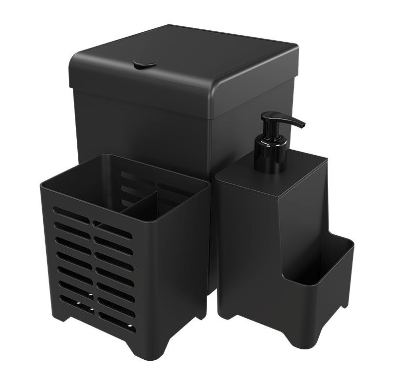 KIT PIA STOLF 1554P 3PÇ SMILE PRETO