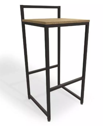 BANQUETA KAPPES LI024 38CM FREIJO/PRETO  ...