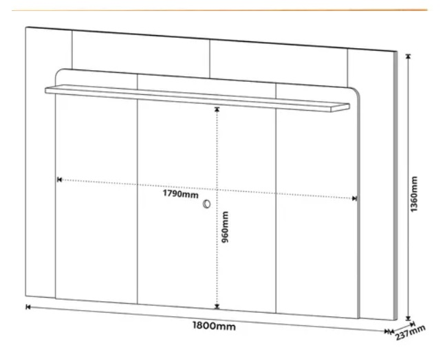 PAINEL IMCAL ARC 2.2M OFF WHITE / NATURE 