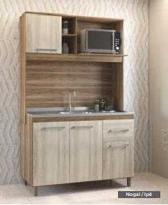 COZINHA DARMOVEL NADIA 1,20M NOGAL/IPE