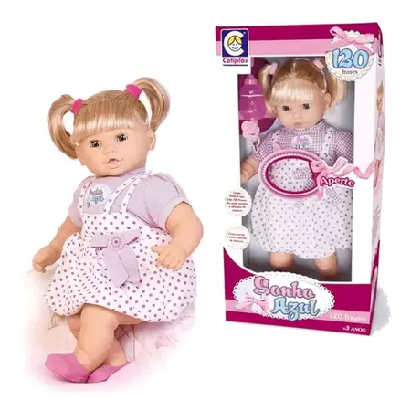 BONECA COTIPLAS SONHO AZUL 120 FRASES 2073