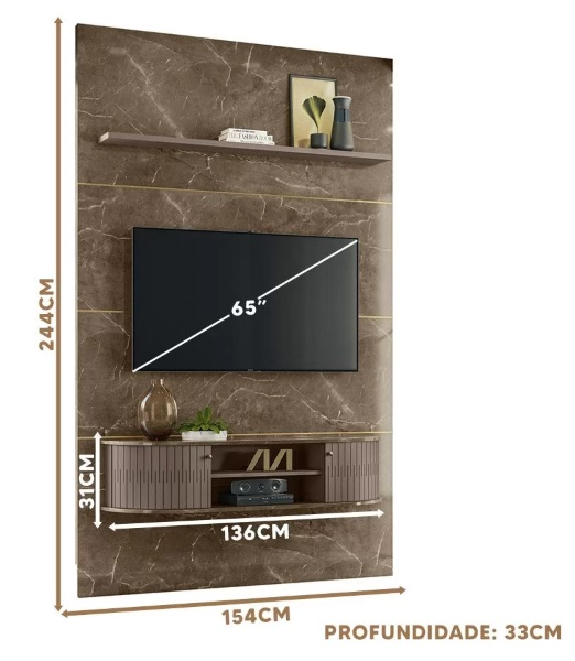 PAINEL MADETEC MONTE CARLO 1,54M IMPERIAL...