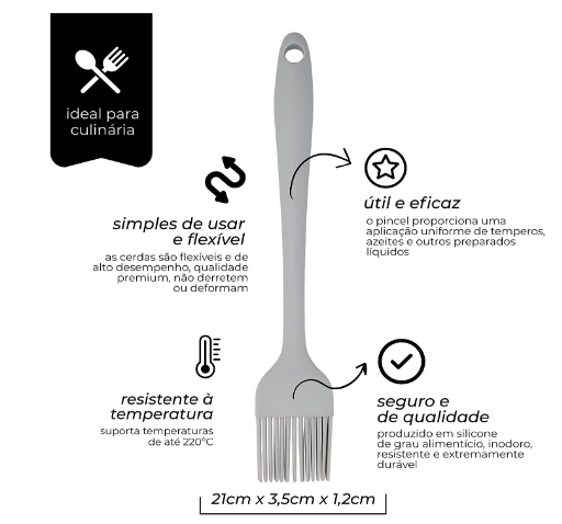 PINCEL DE SILICONE MIMO SN1740G GREY