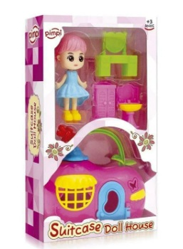 BRQ CASA PIMPI SUITCASE DOLL HOUSE 80002