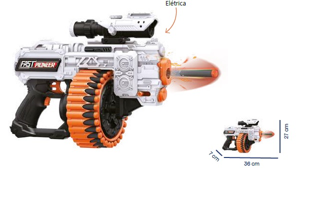 BRQ LANÇADOR DARDOS ZIPPY SOFT 30DISP LD2...