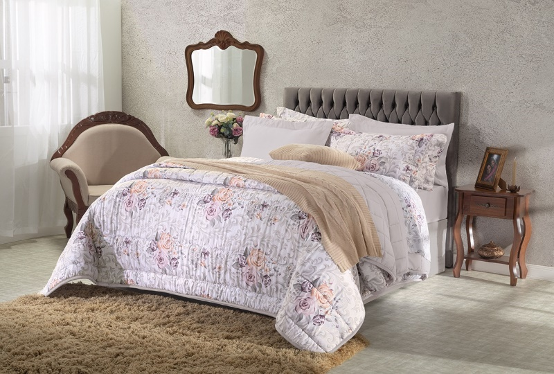 COBRE LEITO LYNEL QUEEN SOFISTIC AQUARELL...