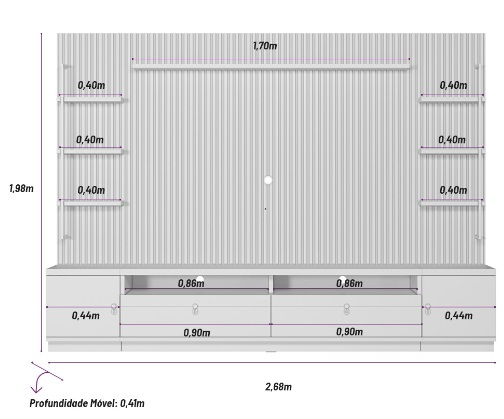HOME LINEA OURO PRETO 2,68M NATURE / OFF ...